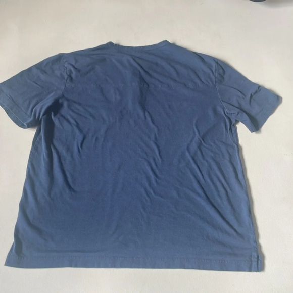 Men's Longtail T Relaxed Fit SS Henley with Pocket blue size L - Picture 7 of 7